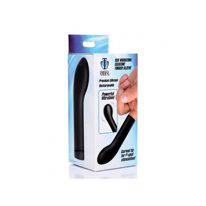 DEDAL 10X VIBRATING CURVED SILICONE FINGER MASSAGER