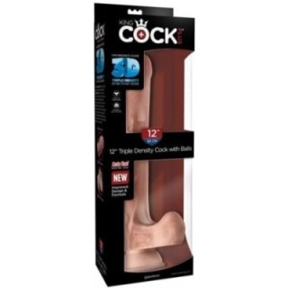 DILDO KING COCK PLUS 12 INCH TRIPLE DENSITY COCK W BALLS